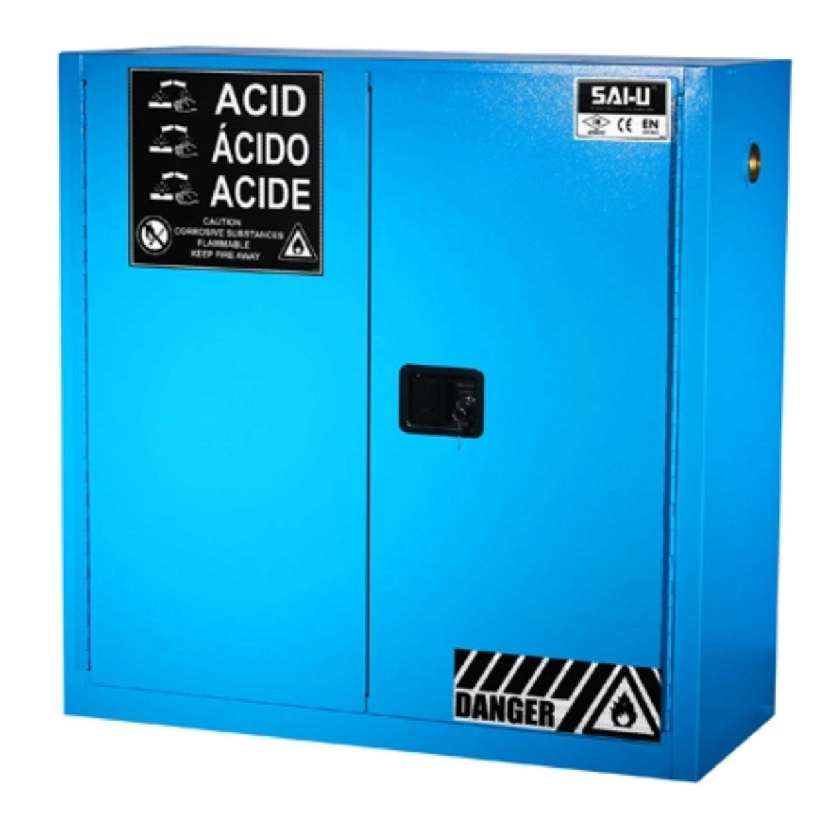 SAI-U® 30 Gallon, Manual Close, 1 shelf, Corrosive Liquids Safety Storage Cabinet