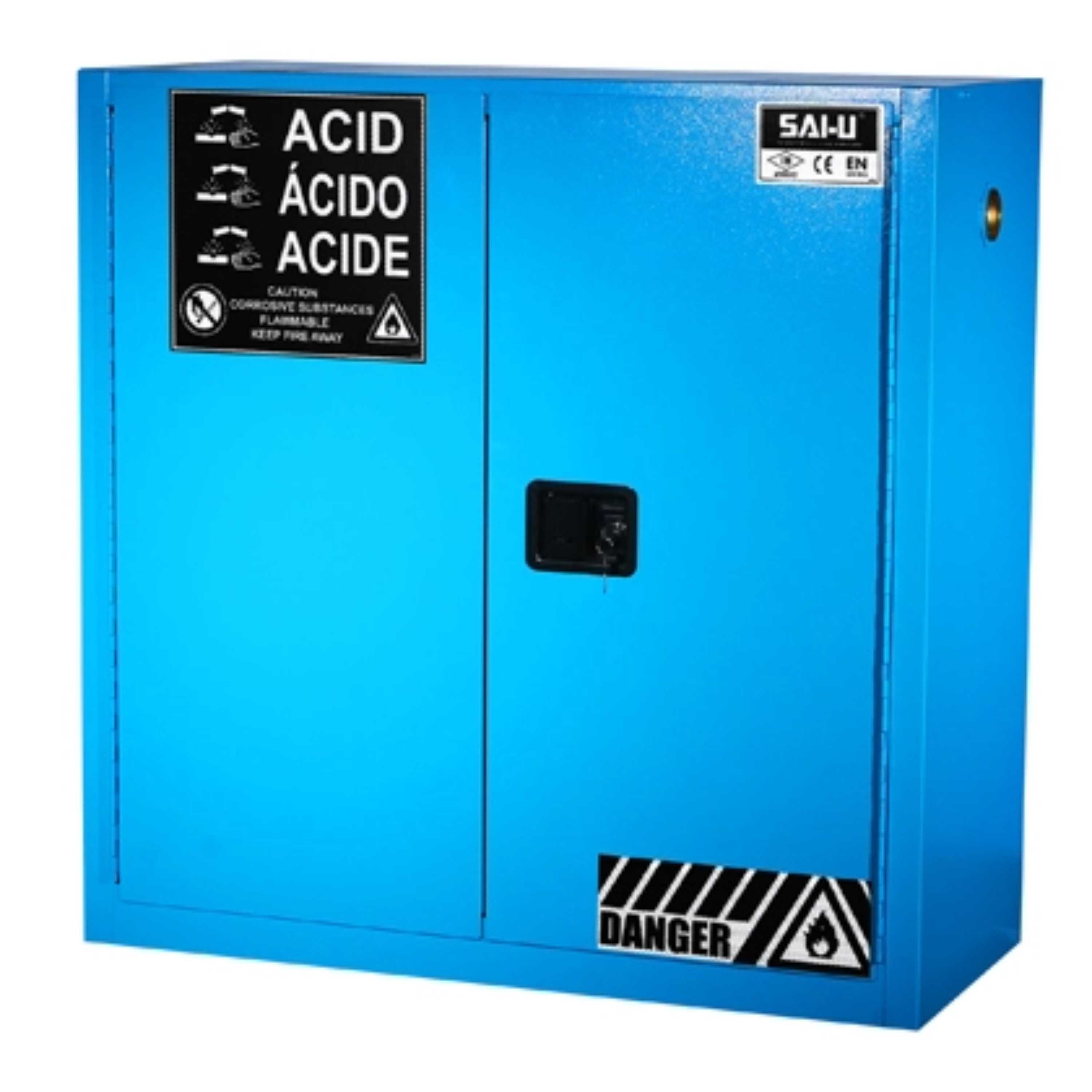 SAI-U® 30 Gallon, Manual Close, 1 shelf, Corrosive Liquids Safety Storage Cabinet
