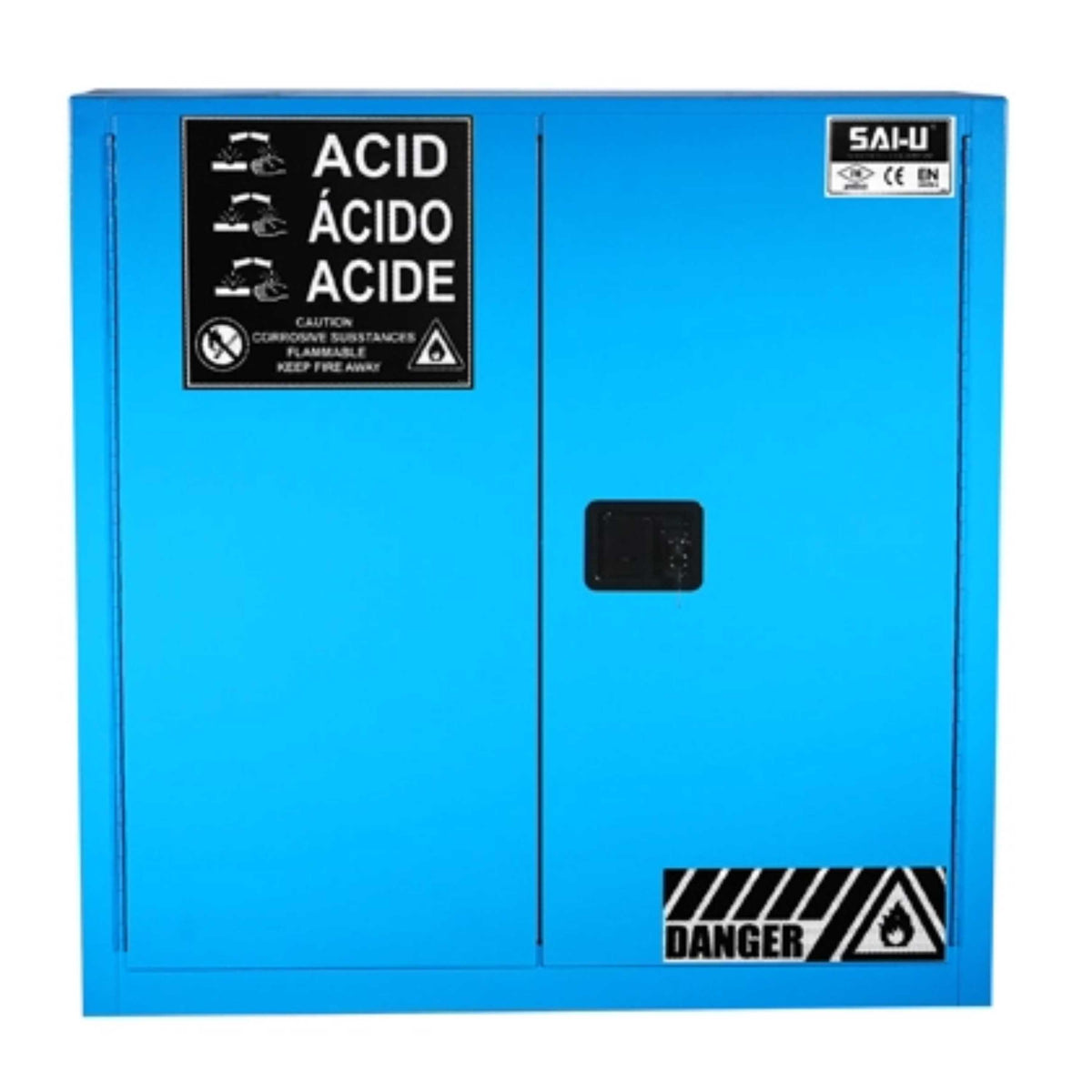 SAI-U® 30 Gallon, Manual Close, 1 shelf, Corrosive Liquids Safety Storage Cabinet