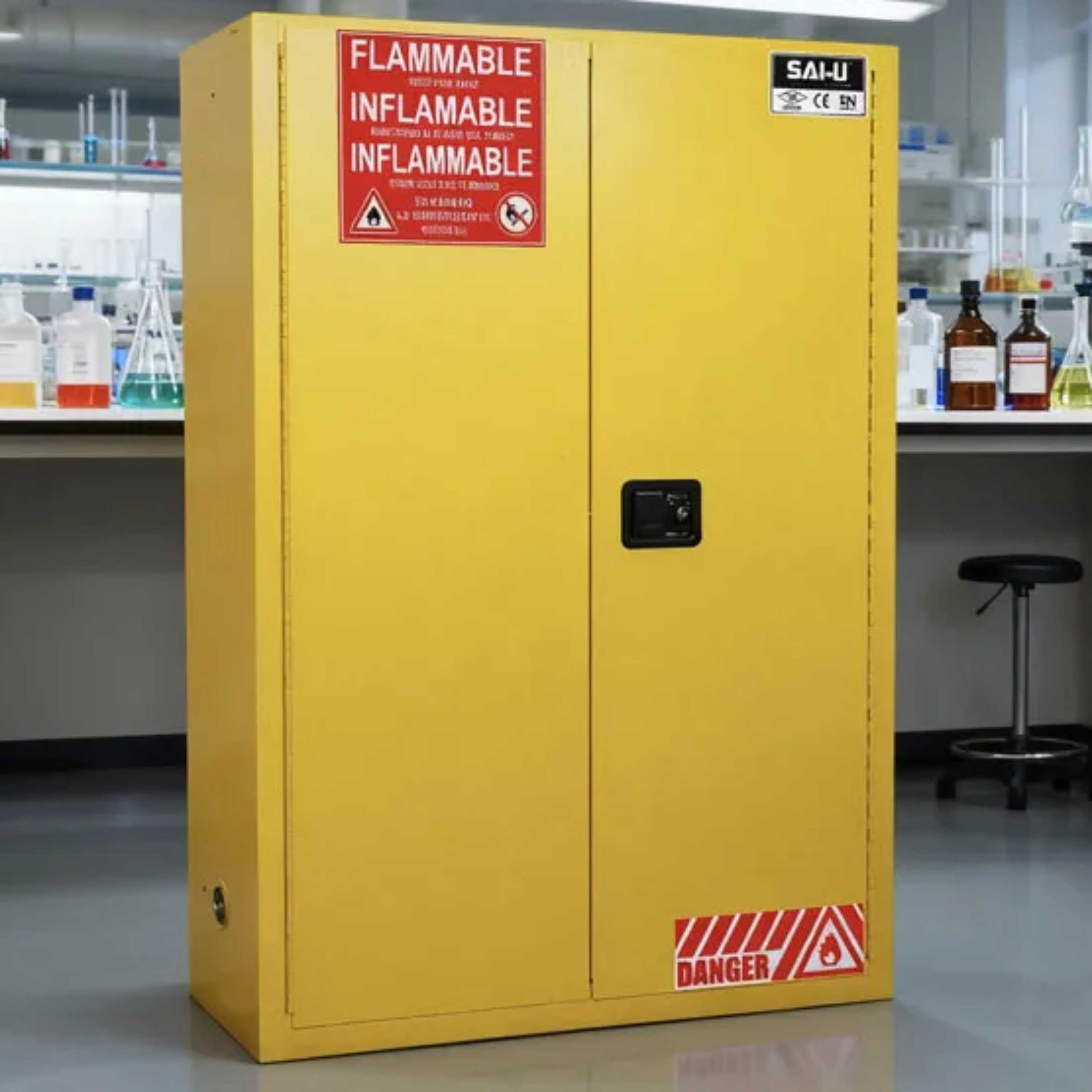 SAI-U® 45 Gallon, Manual Close, 2 shelves, Flammable Liquids Safety Storage Cabinet