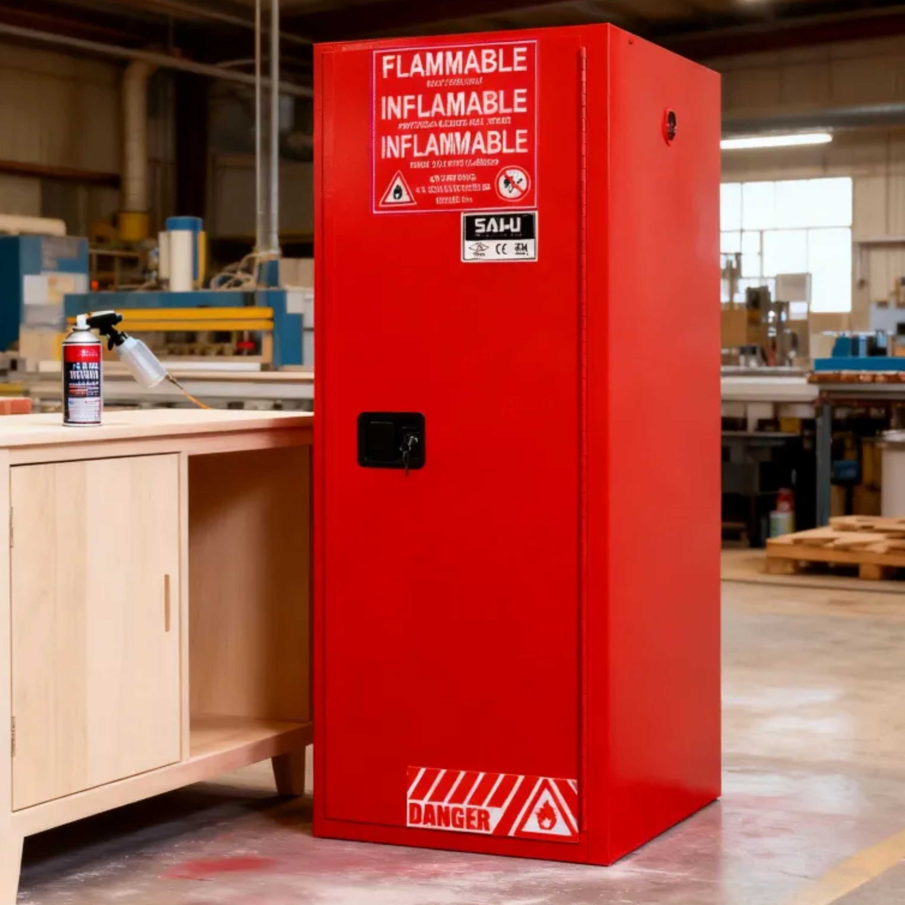 SAI-U® 54 Gallon, Manual Close, 3 shelves, Combustibles Safety Storage Cabinet