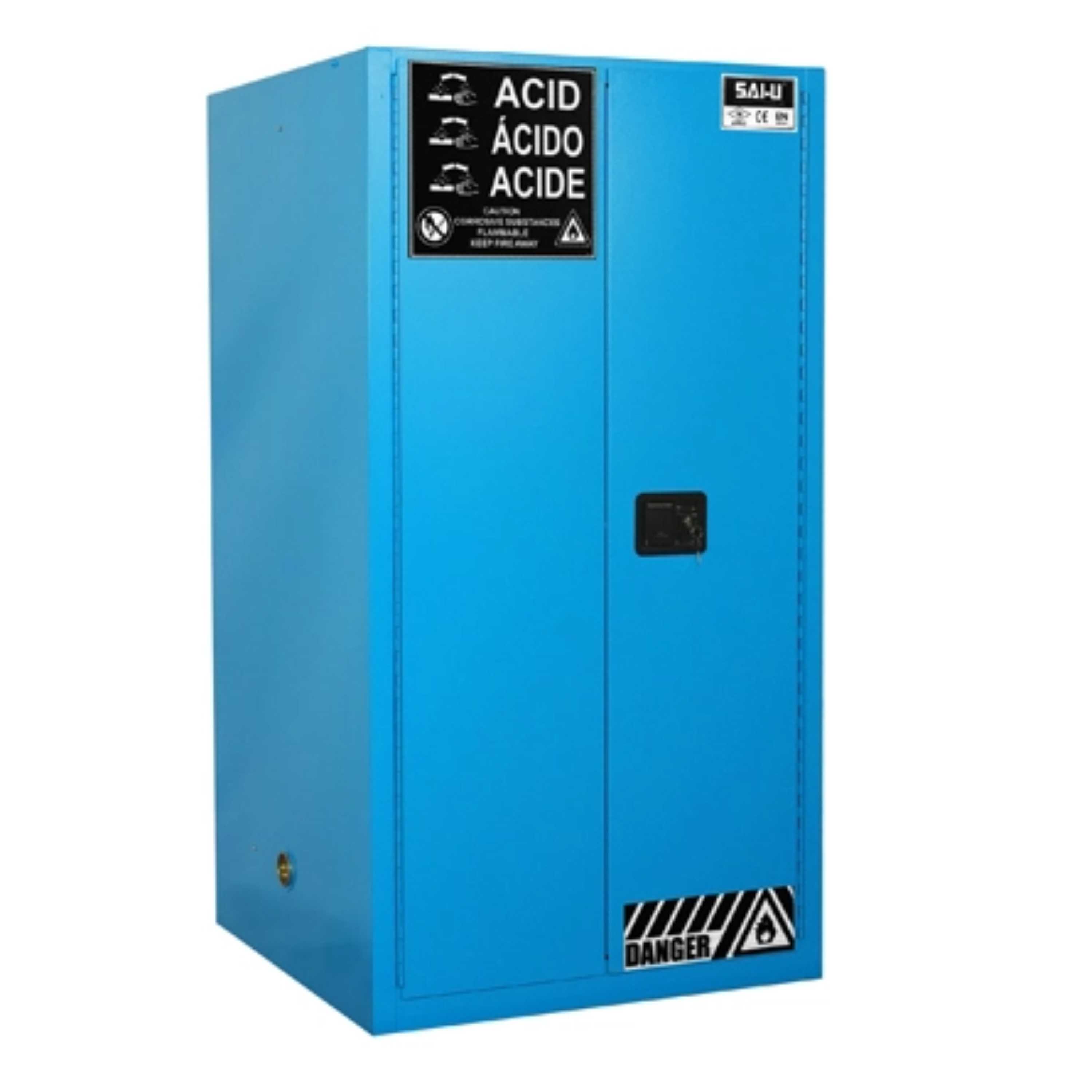SAI-U® 60 Gallon, Manual Close, 2 shelves, Corrosive Liquids Safety Storage Cabinet