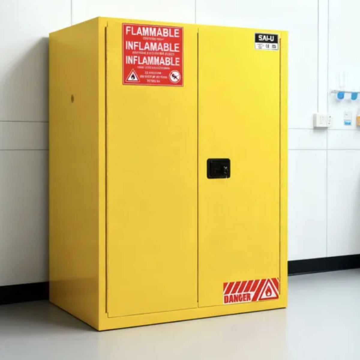 SAI-U® 90 Gallon, Manual Close, 2 shelves, Flammable Liquids Safety Storage Cabinet