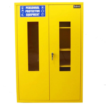 SAI-U® 45 Gallon, Manual Close, 3 shelves, Personal Preparedness Emergency Cabinet, Double Door