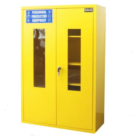 SAI-U® 45 Gallon, Manual Close, 3 shelves, Personal Preparedness Emergency Cabinet, Double Door