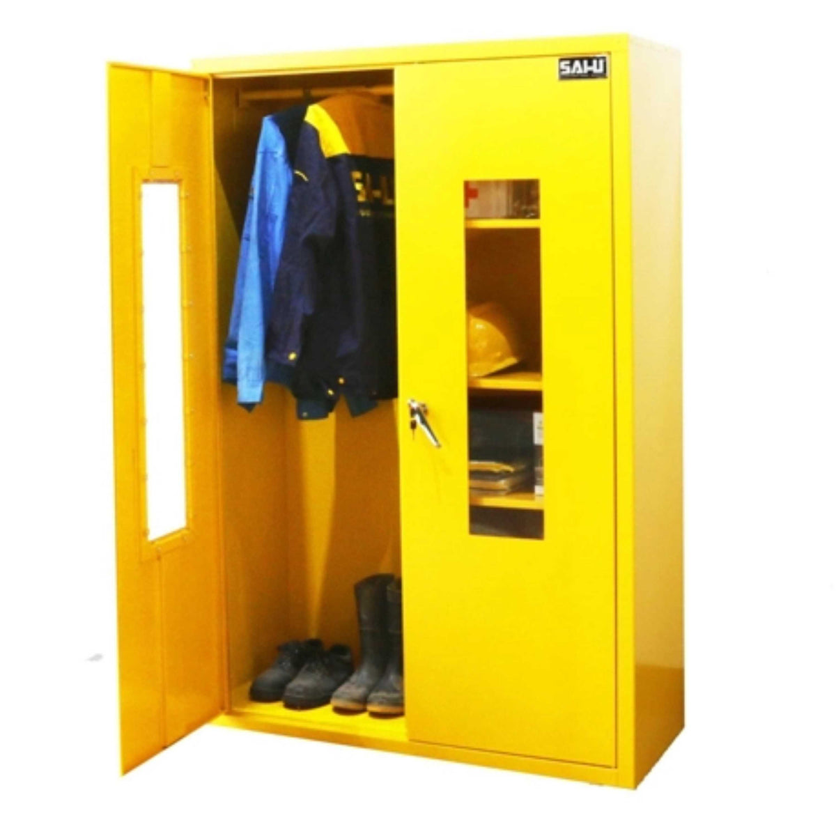 SAI-U® 45 Gallon, Manual Close, 3 shelves, Personal Preparedness Emergency Cabinet, Double Door