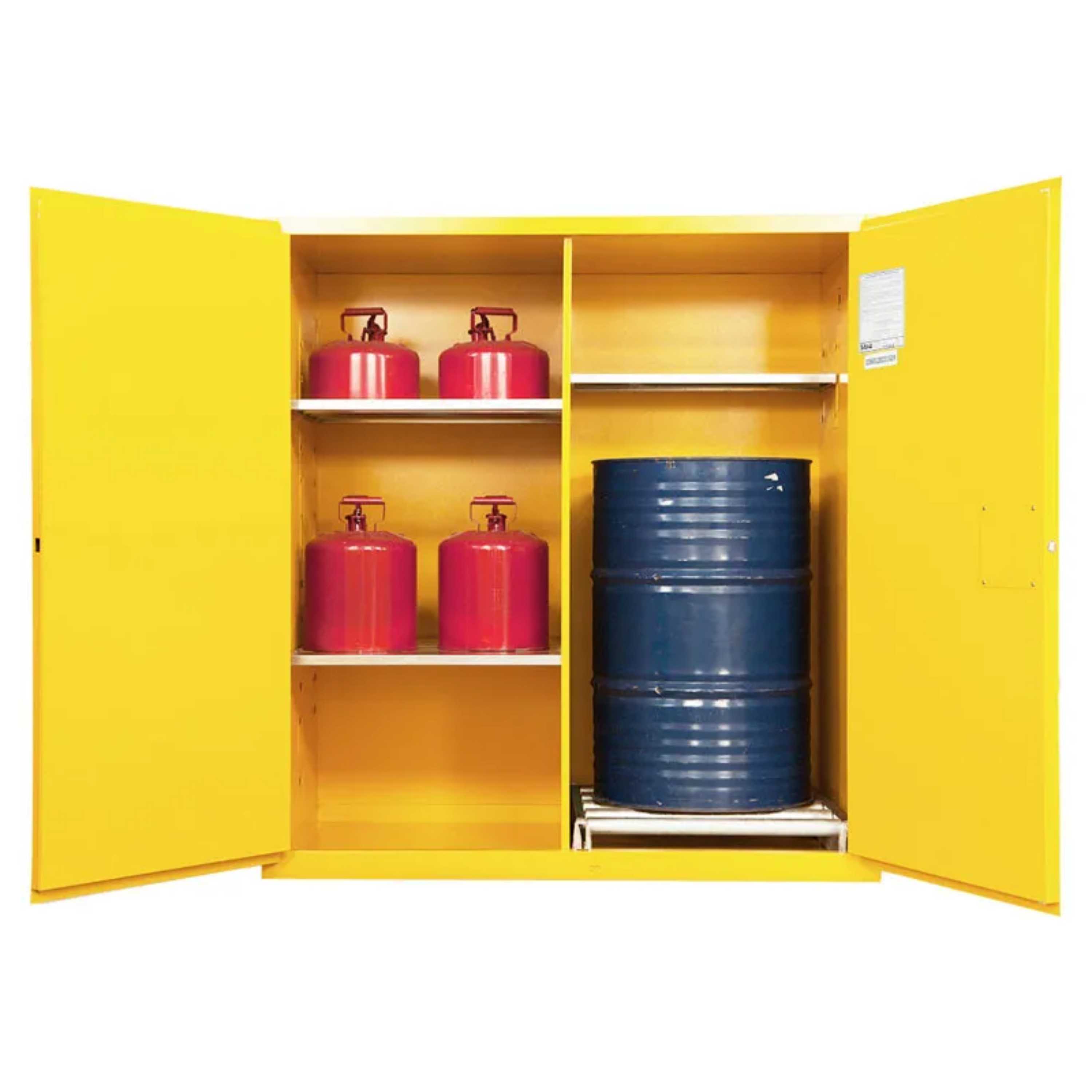 SAI-U® 115 Gallon, Manual Close, 3 shelves, Drum Safety Storage Cabinet