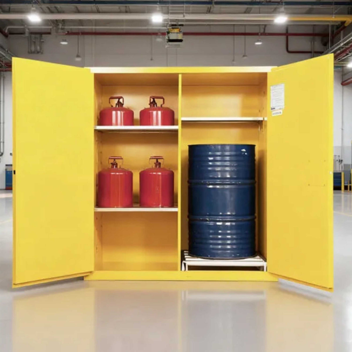 SAI-U® 115 Gallon, Manual Close, 3 shelves, Drum Safety Storage Cabinet