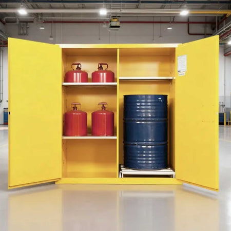 SAI-U® 115 Gallon, Manual Close, 3 shelves, Drum Safety Storage Cabinet