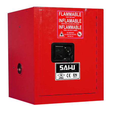 SAI-U® 4 Gallon, Self Close, 1 shelf, Combustibles Safety Storage Cabinet (Self-closing door)