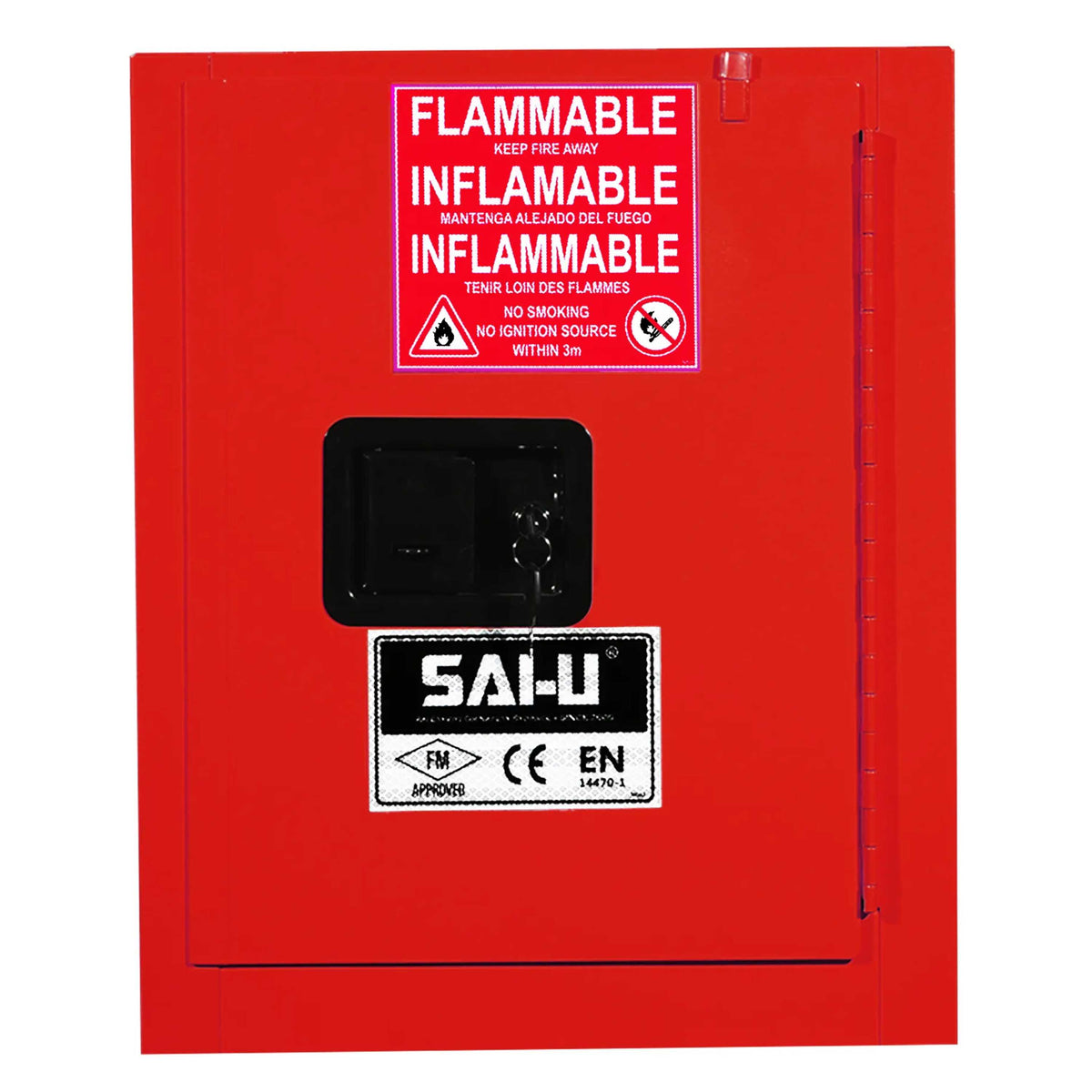 SAI-U® 4 Gallon, Self Close, 1 shelf, Combustibles Safety Storage Cabinet (Self-closing door)
