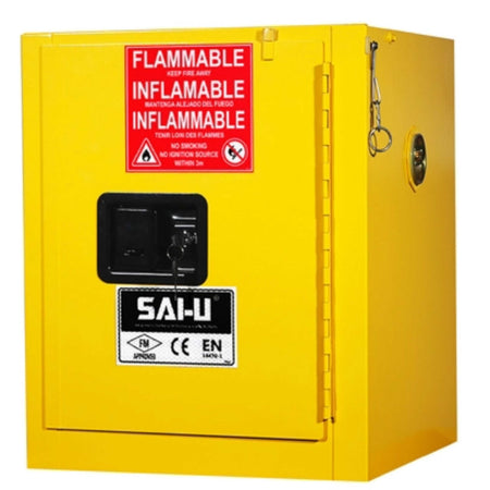SAI-U® 4 Gallon, Self Close, 1 shelf, Flammable Liquids Safety Storage Cabinet (Self-closing door)