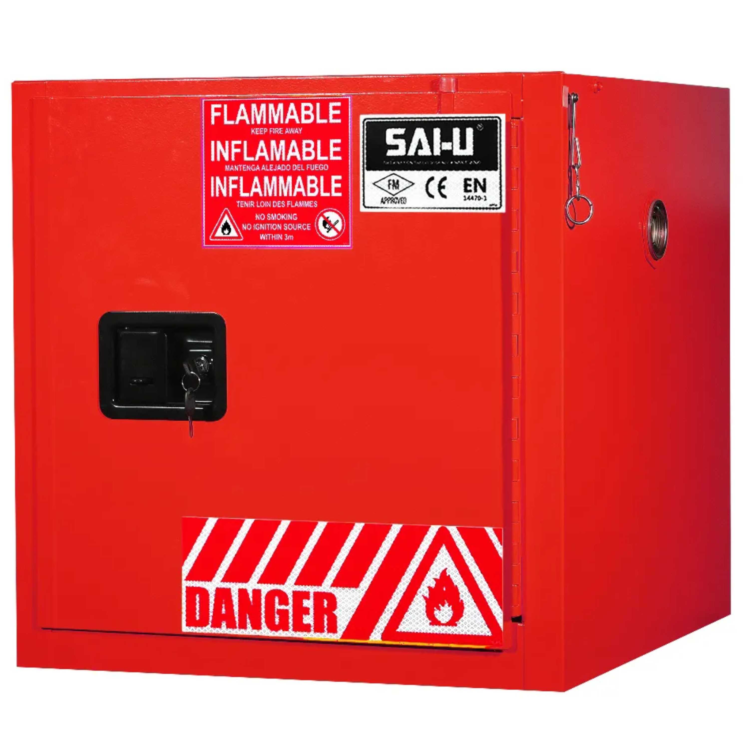 SAI-U® 10 Gallon, Self Close, 1 shelf, Combustibles Safety Storage Cabinet (Self-closing door)