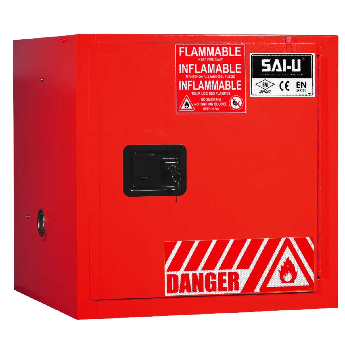 SAI-U® 10 Gallon, Self Close, 1 shelf, Combustibles Safety Storage Cabinet (Self-closing door)
