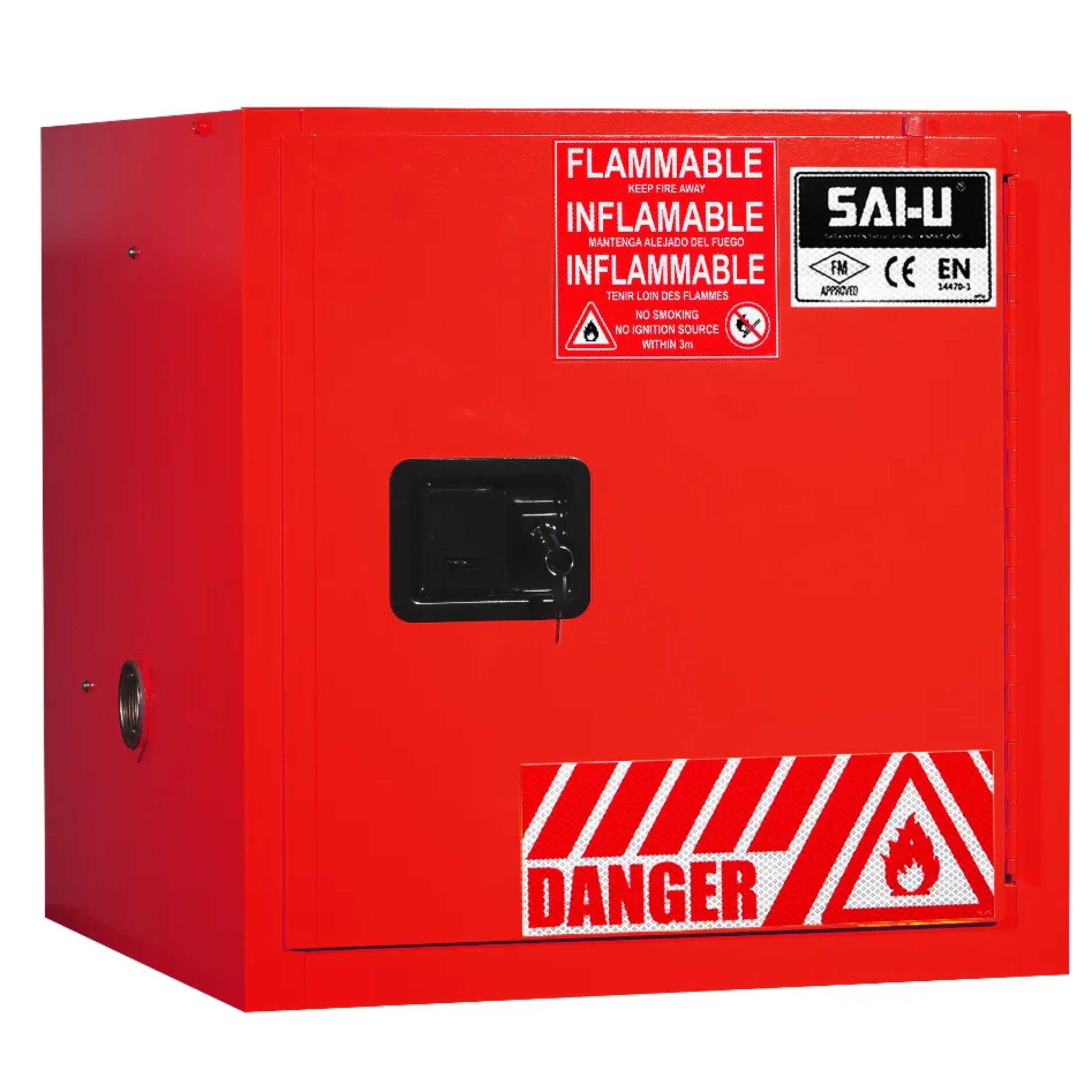 SAI-U® 10 Gallon, Self Close, 1 shelf, Combustibles Safety Storage Cabinet (Self-closing door)