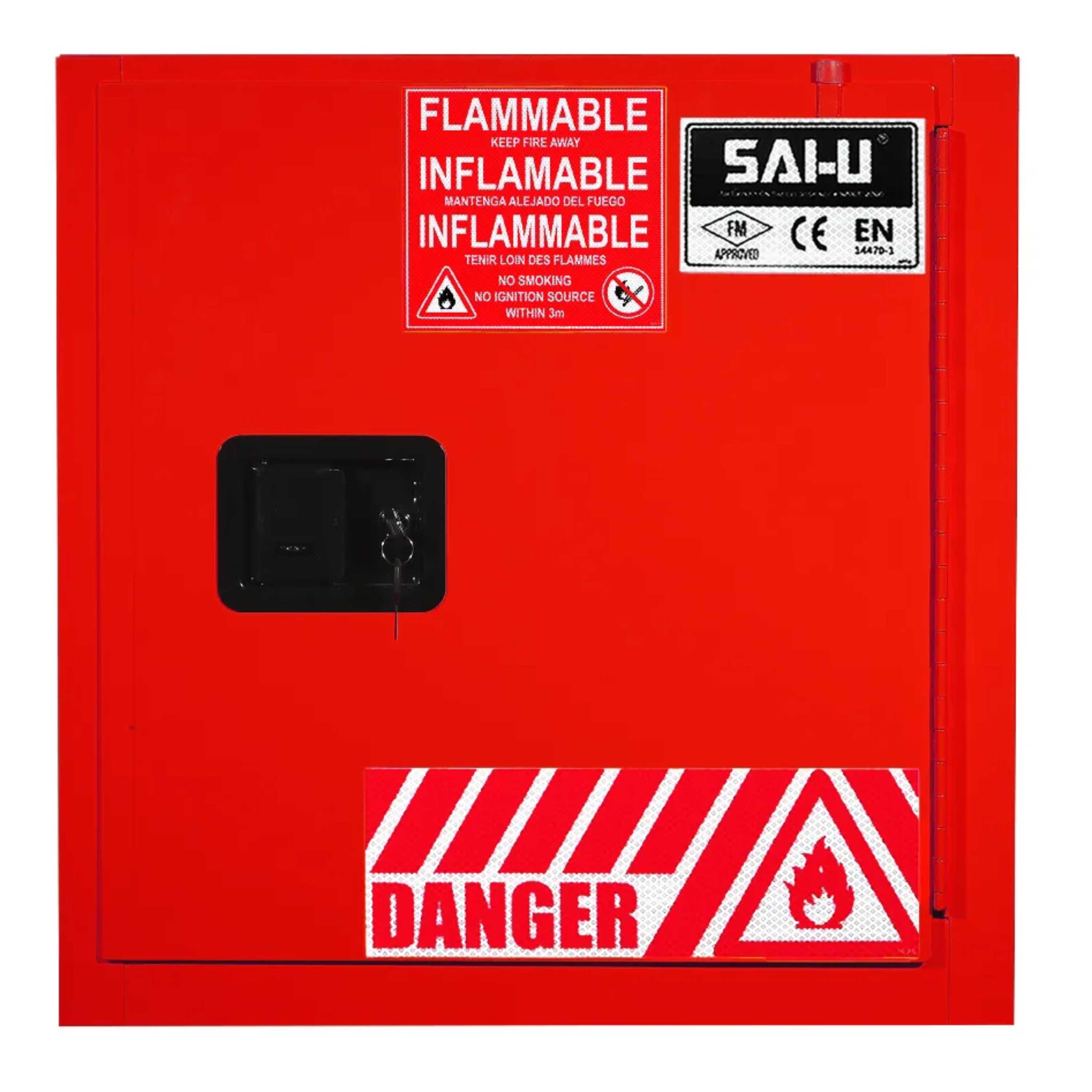 SAI-U® 10 Gallon, Self Close, 1 shelf, Combustibles Safety Storage Cabinet (Self-closing door)