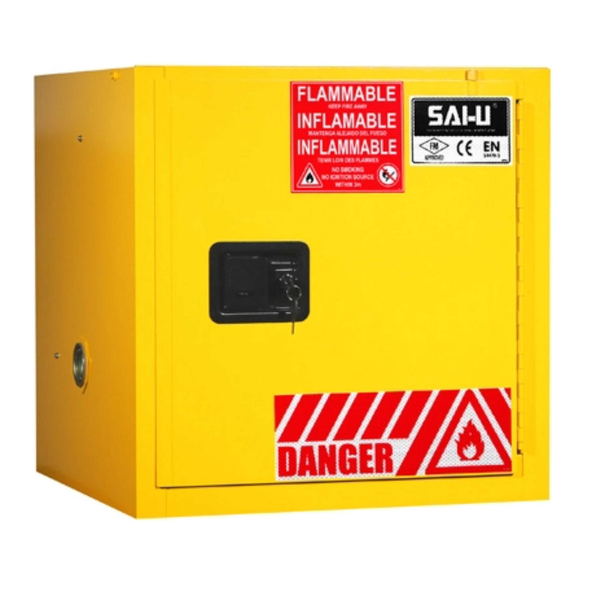 SAI-U® 10 Gallon, Self Close, 1 shelf, Flammable Liquids Safety Storage Cabinet (Self-closing door)