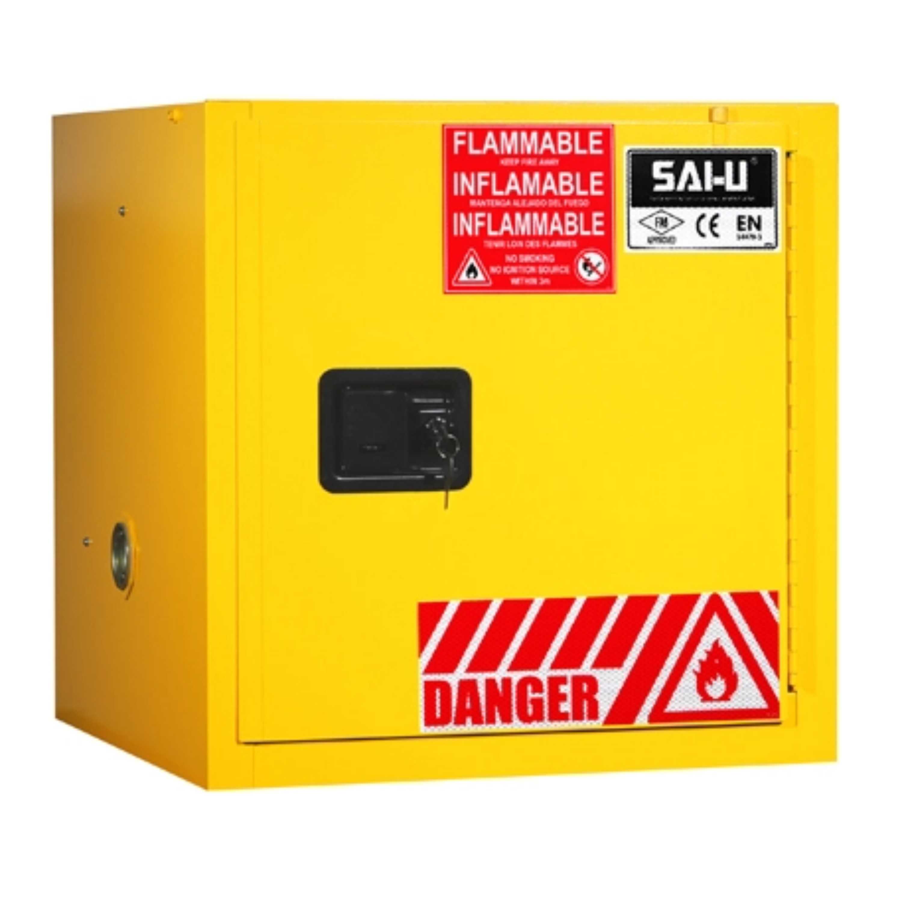 SAI-U® 10 Gallon, Self Close, 1 shelf, Flammable Liquids Safety Storage Cabinet (Self-closing door)