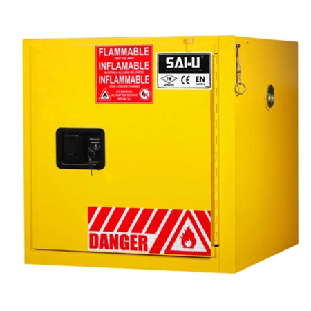 SAI-U® 10 Gallon, Self Close, 1 shelf, Flammable Liquids Safety Storage Cabinet (Self-closing door)