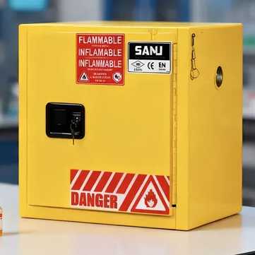SAI-U® 10 Gallon, Self Close, 1 shelf, Flammable Liquids Safety Storage Cabinet (Self-closing door)