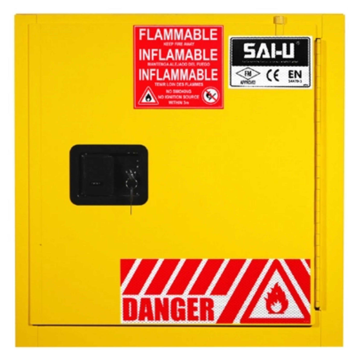 SAI-U® 10 Gallon, Self Close, 1 shelf, Flammable Liquids Safety Storage Cabinet (Self-closing door)