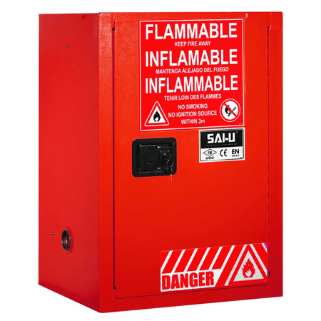 SAI-U® 12 Gallon, Self Close, 1 shelf, Combustibles Safety Storage Cabinet (Self-closing door)