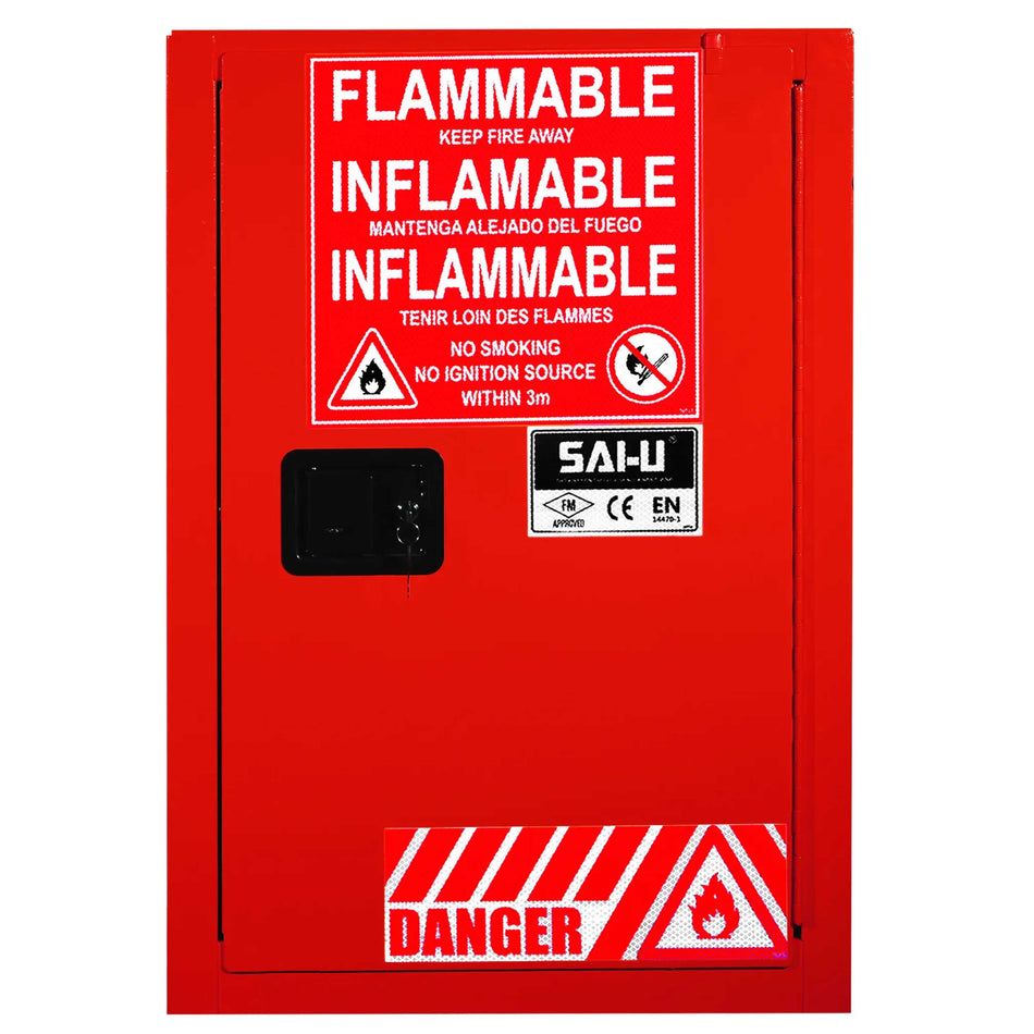 SAI-U® 12 Gallon, Self Close, 1 shelf, Combustibles Safety Storage Cabinet (Self-closing door)