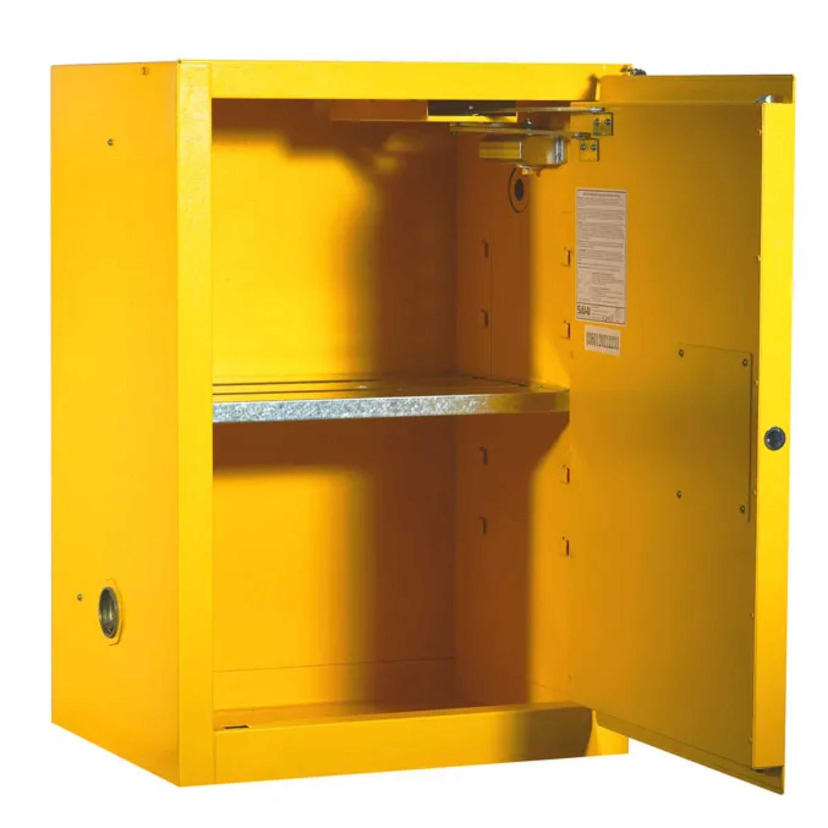 SAI-U® 12 Gallon, Self Close, 1 shelf, Flammable Liquids Safety Storage Cabinet (Self-closing door)