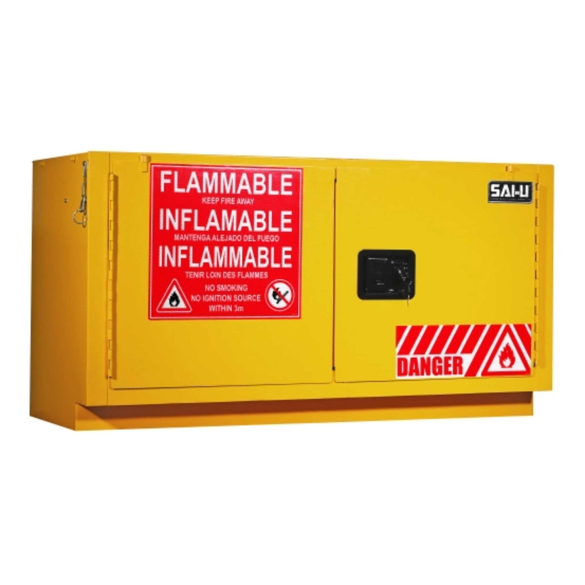 SAI-U® 15 Gallon, Self Close, 1 shelf, Flammable Liquids Safety Storage Cabinet (Self-closing door)