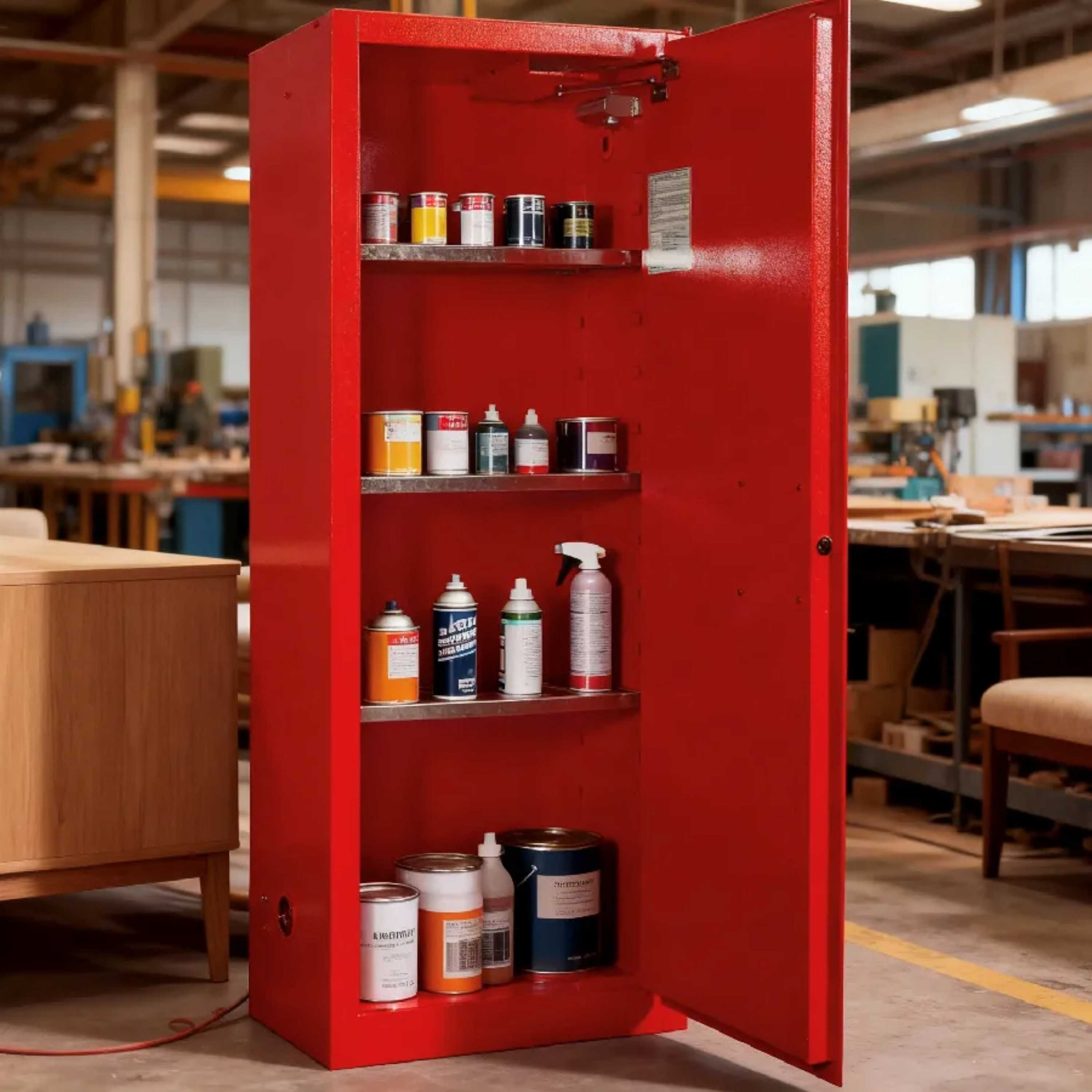 SAI-U® 22 Gallon, Self Close, 3 shelves, Combustibles Safety Storage Cabinet (Self-closing door)