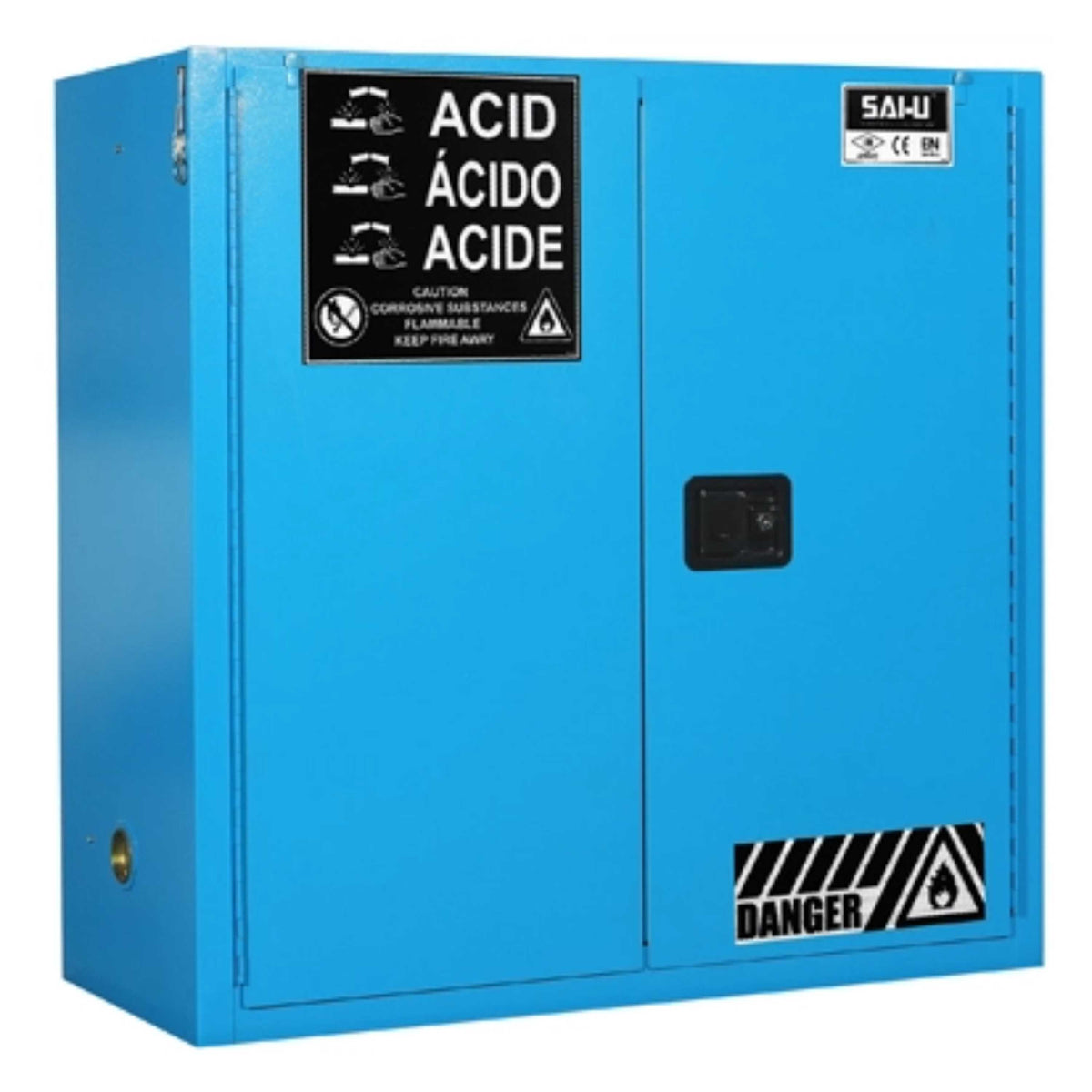 SAI-U® 30 Gallon, Self Close, 2 shelves, Corrosive Liquids Safety Storage Cabinet