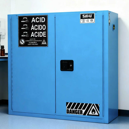 SAI-U® 30 Gallon, Self Close, 2 shelves, Corrosive Liquids Safety Storage Cabinet