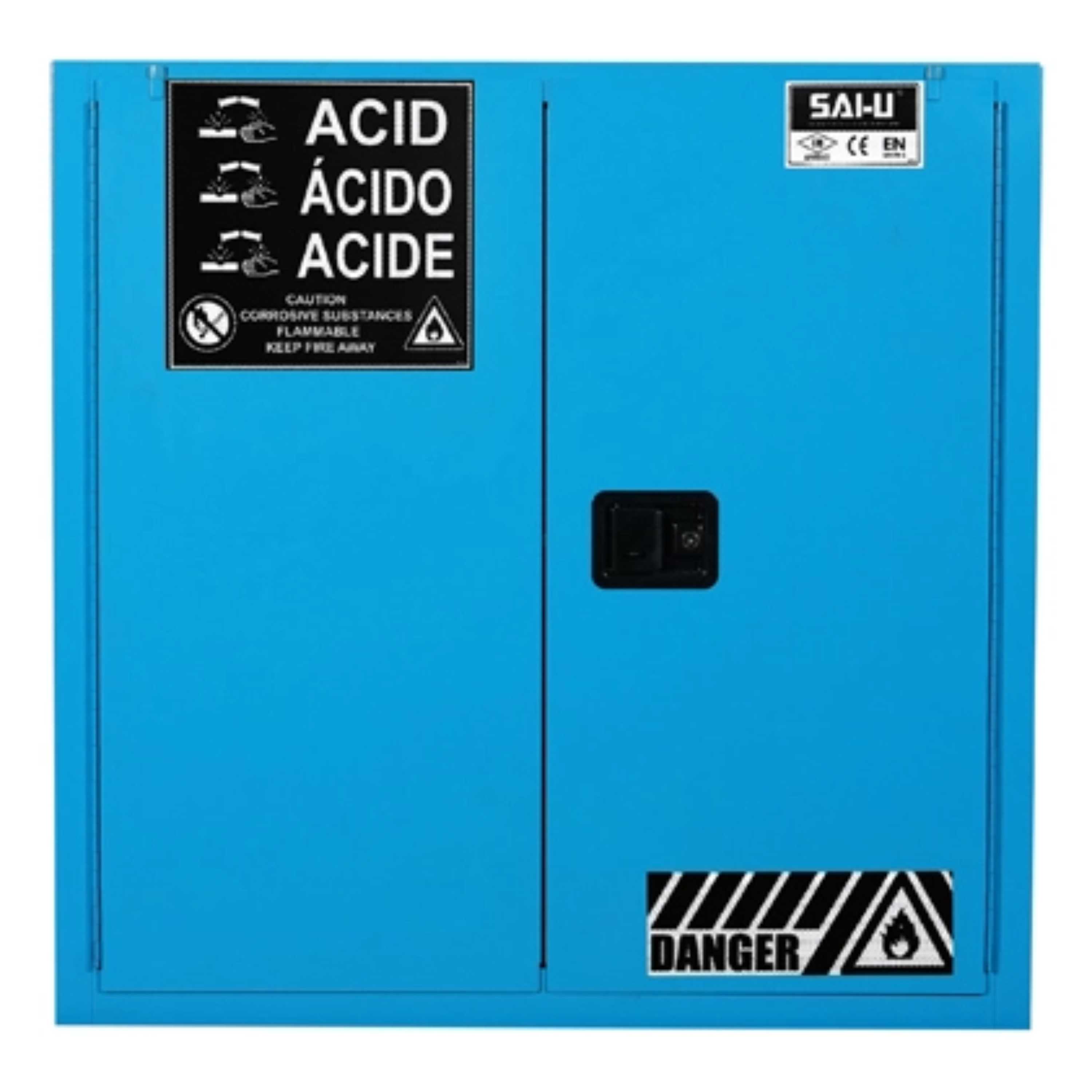 SAI-U® 30 Gallon, Self Close, 2 shelves, Corrosive Liquids Safety Storage Cabinet
