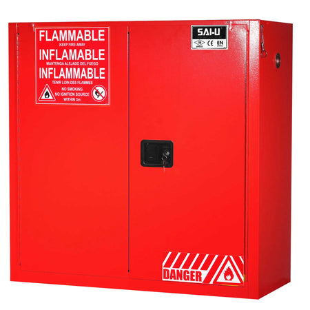SAI-U® 30 Gallon, Self Close, 2 shelves, Combustibles Safety Storage Cabinet (Self-closing door)