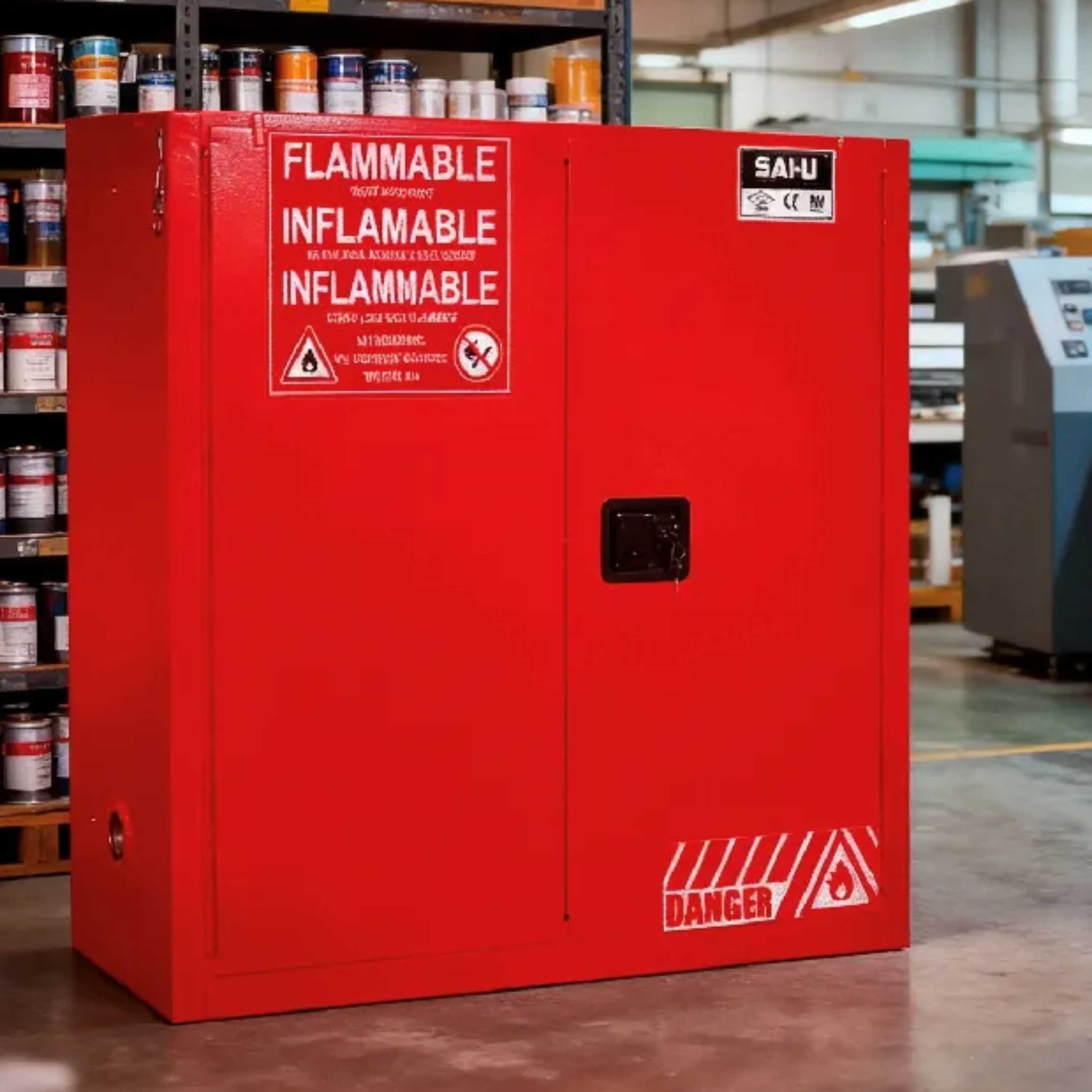 SAI-U® 30 Gallon, Self Close, 2 shelves, Combustibles Safety Storage Cabinet (Self-closing door)