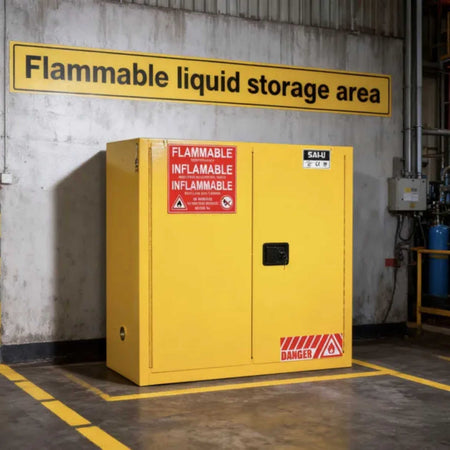 SAI-U® 30 Gallon, Self Close, 2 shelves, Flammable Liquids Safety Storage Cabinet