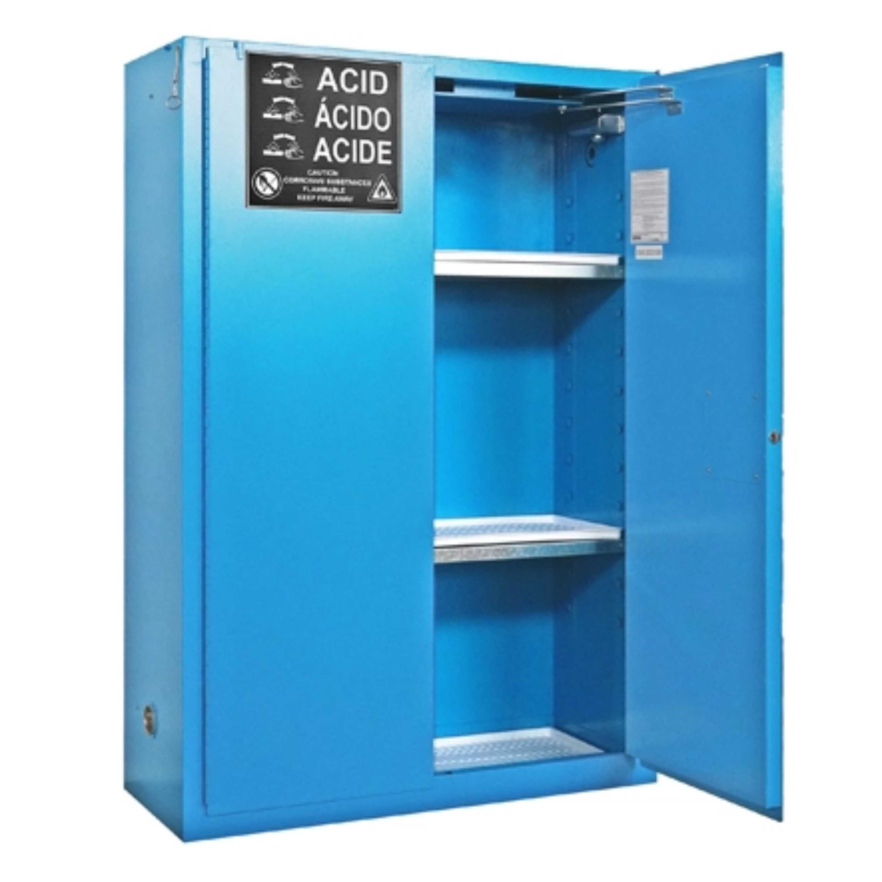 SAI-U® 45 Gallon, Self Close, 2 shelves, Corrosive Liquids Safety Storage Cabinet