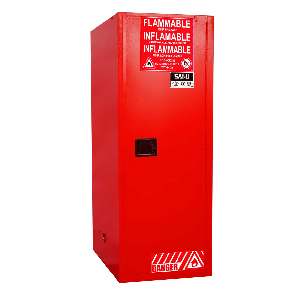 SAI-U® 54 Gallon, 3 shelves, Combustibles Safety Storage Cabinet (Self-closing door)