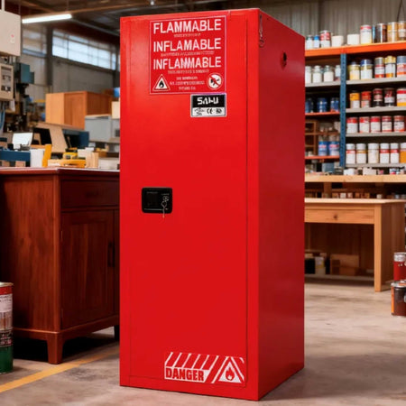 SAI-U® 54 Gallon, 3 shelves, Combustibles Safety Storage Cabinet (Self-closing door)