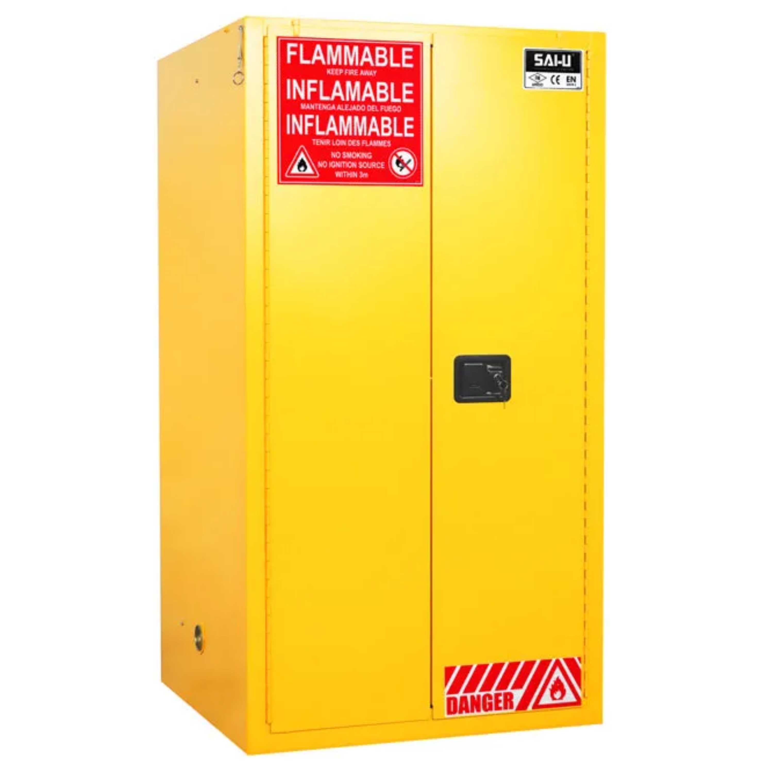 SAI-U® 60 Gallon, Self Close, 2 shelves, Flammable Liquids Safety Storage Cabinet