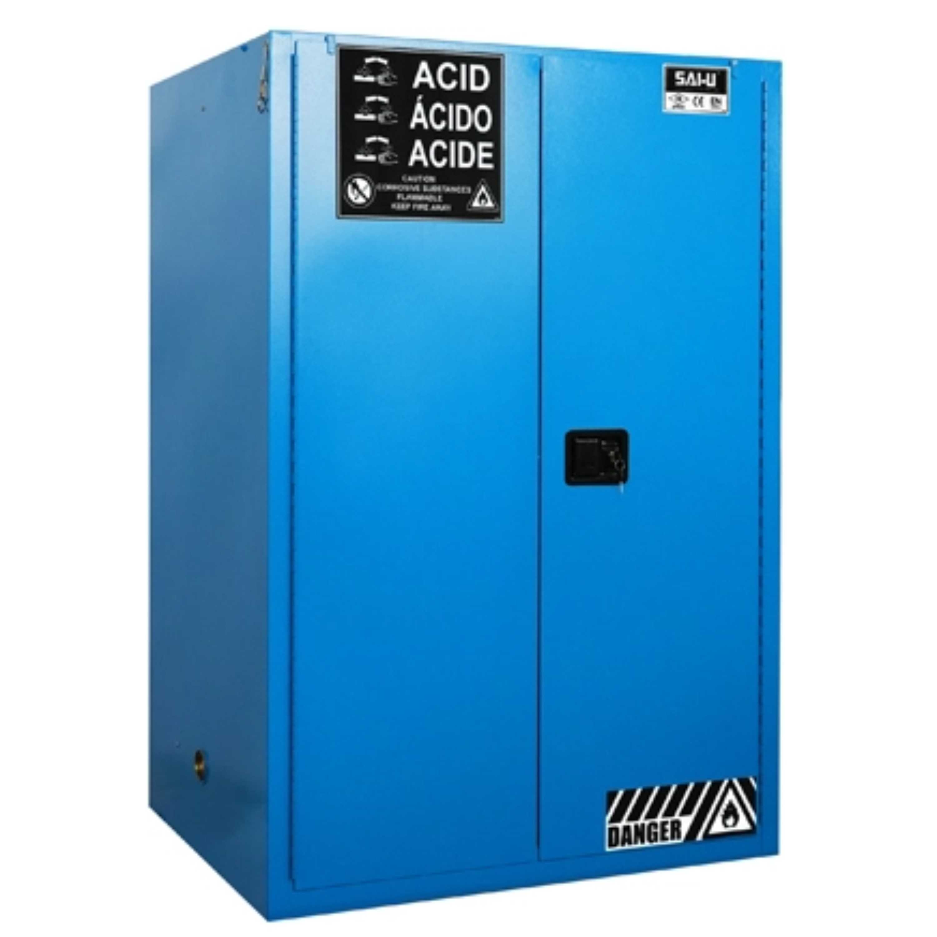 SAI-U® 90 Gallon, Self Close, 2 shelves, Corrosive Liquids Safety Storage Cabinet