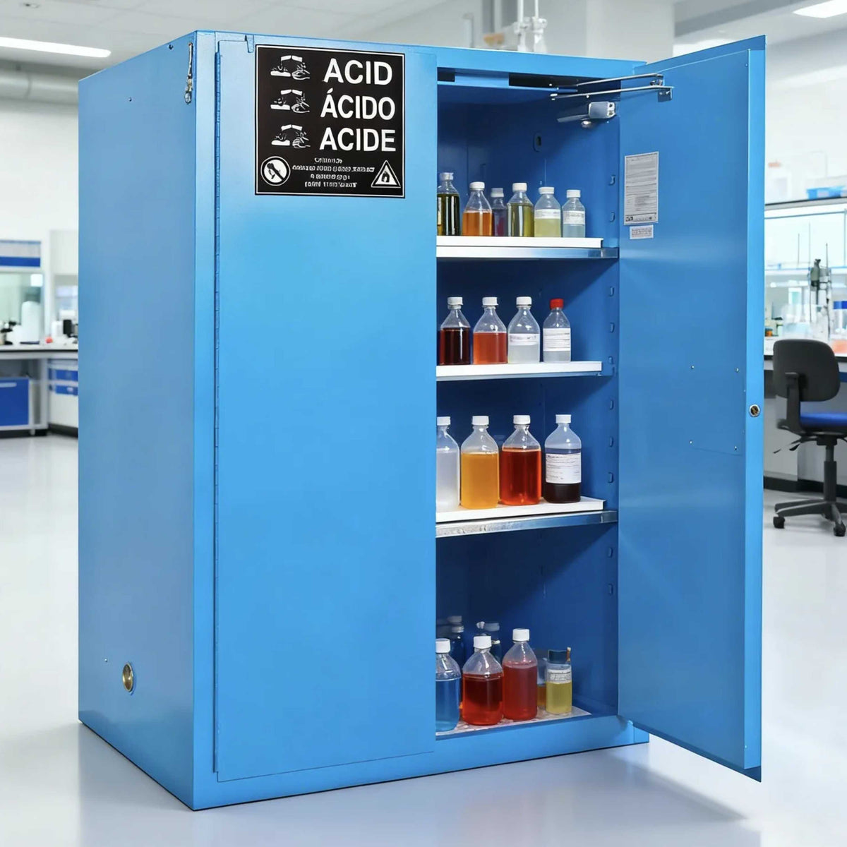 SAI-U® 90 Gallon, Self Close, 2 shelves, Corrosive Liquids Safety Storage Cabinet
