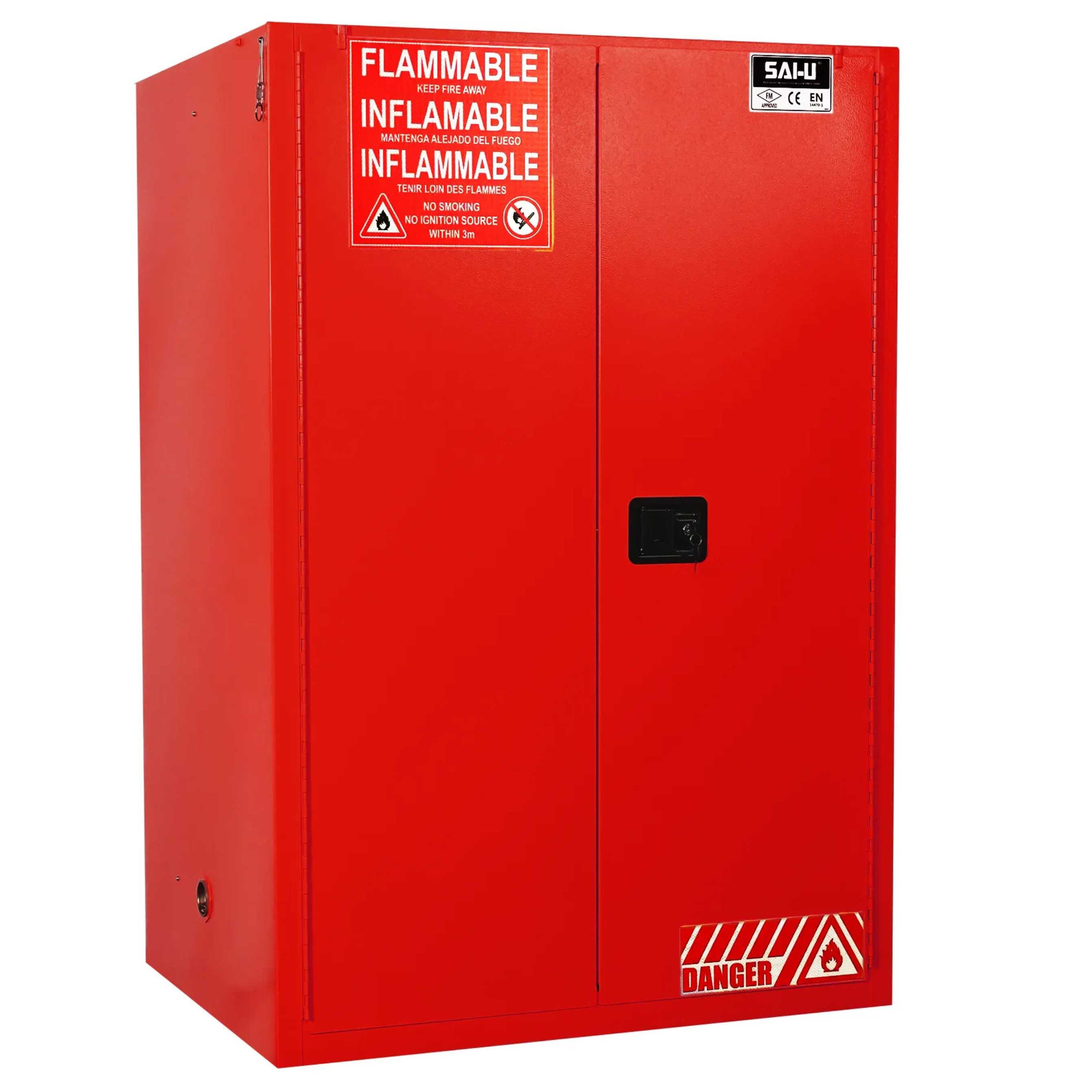 SAI-U® 90 Gallon, Self Close, 2 shelves, Combustibles Safety Storage Cabinet (Self-closing door)