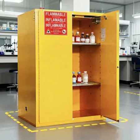 SAI-U® 90 Gallon, Self Close, 2 shelves, Flammable Liquids Safety Storage Cabinet