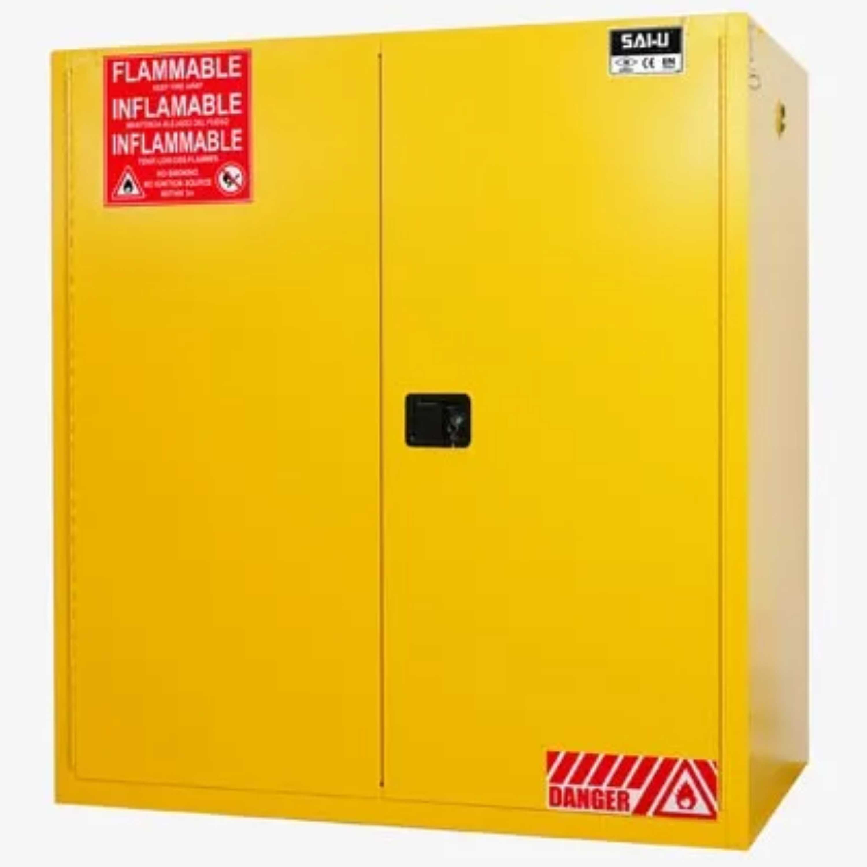 SAI-U® 110 Gallon, Self Close, 1 shelf, Drum Safety Storage Cabinet (Self-closing door)