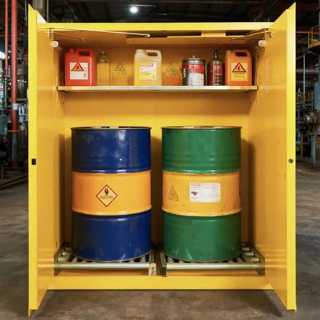 SAI-U® 110 Gallon, Self Close, 1 shelf, Drum Safety Storage Cabinet (Self-closing door)