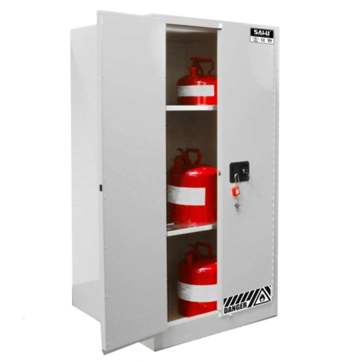 SAI-U® 45 Gallon, Double Door Strong Corrosive Chemical Storage Cabinet (PP cabinet)