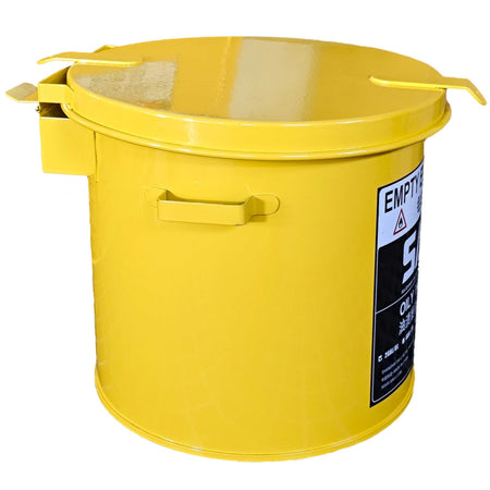 SAI-U® 2 Gallon, Yellow Oily Waste Can (Hand Opening Type)