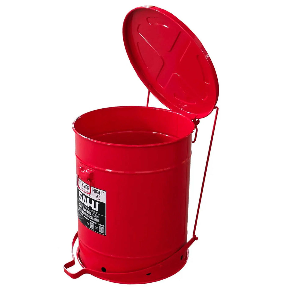 SAI-U® 21 Gallon, Red Oily Waste Can  (Pedal Opening Type)