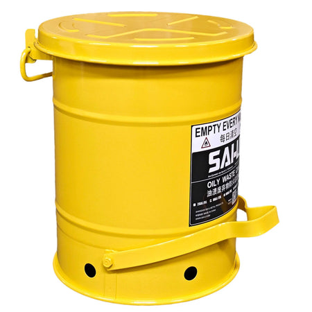 SAI-U® 21 Gallon, Yellow Oily Waste Can  (Pedal Opening Type)